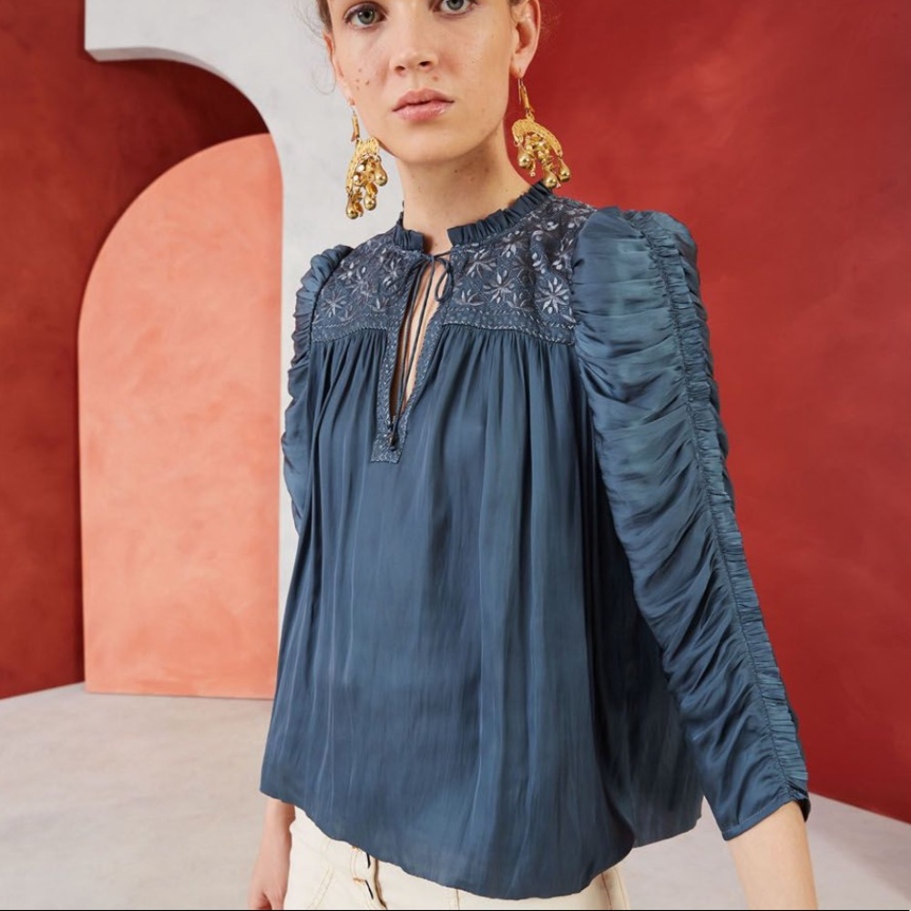 Ulla Johnson Lissa Blouse Slate